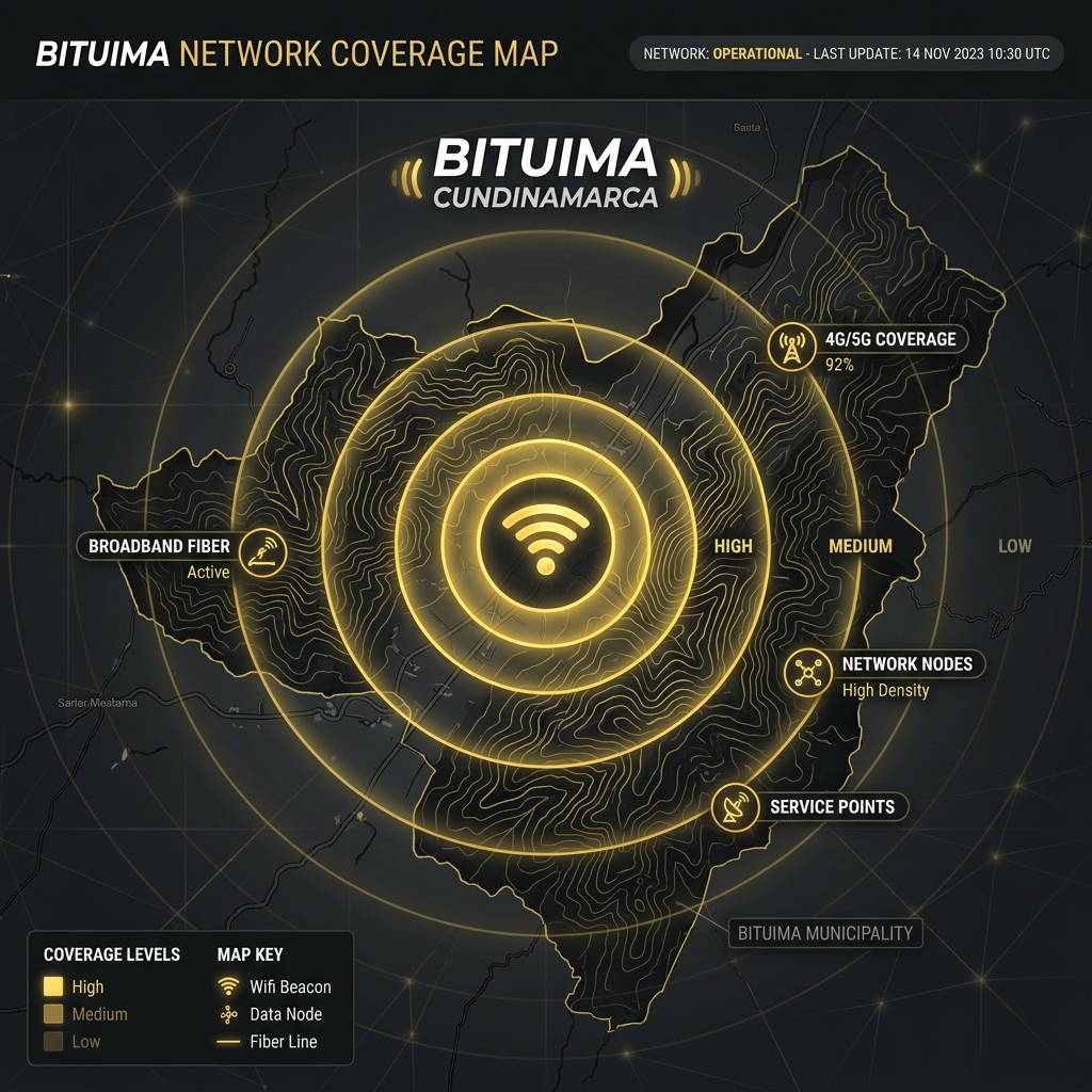 Mapa de Cobertura de Internet Dommatos en Bituima